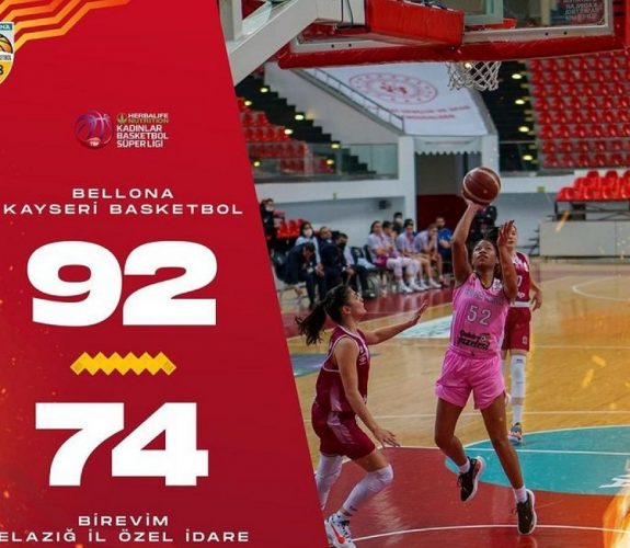 Bellona Kayseri Basketbol:92 -Bir Evim Elazığ Özel İdare: 74