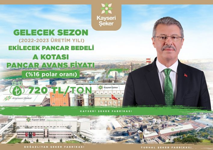 KAYSERİ ŞEKER ÇİFTÇİNİN YÜZÜNÜ GÜLDÜRDÜ