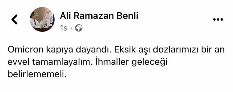 Sağlık Müdüründen ‘Omicron Kapıya Dayandı’ Uyarısı