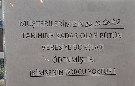 VATANDAŞLARIN BAKKALLARA OLAN VERESİYE BORÇLARINI ÖDEDİ !