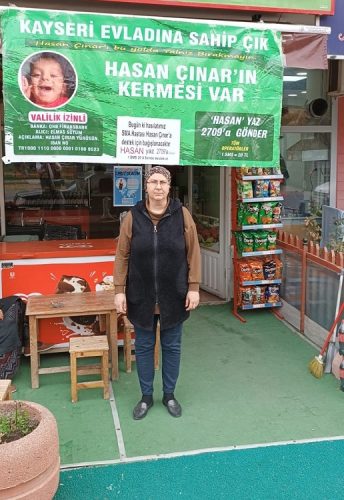 Günlük kazancını , SMA hastası Hasan Çınar’a bağışladı