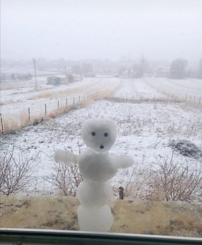 Erciyes Dağı’na kar yağdı