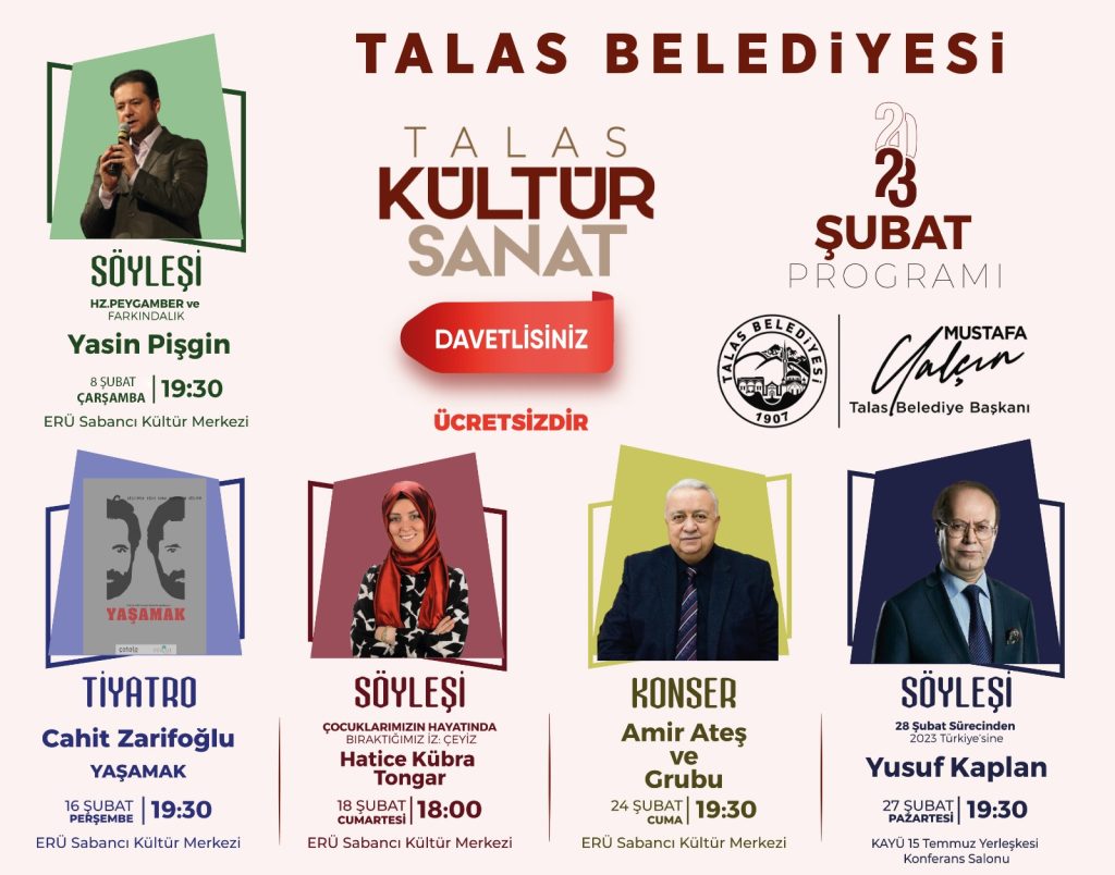 Talas Belediyesi’nden Şubat ayı etkinlikleri