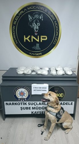 Kayseri’de 8,5 kilo uyuşturucu madde ele geçirildi