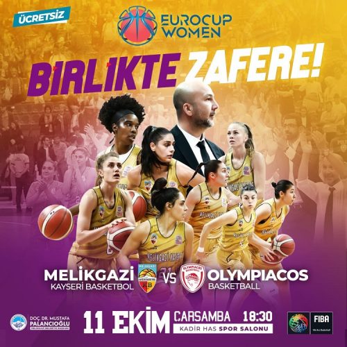 Melikgazi Kayseri Basketbol, Çarşamba günü Olimpiyakos’u ağırlayacak