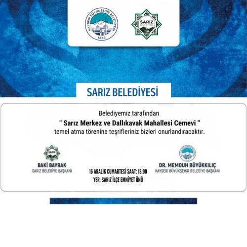 Sarız’da 2 Cemevi açılıyor