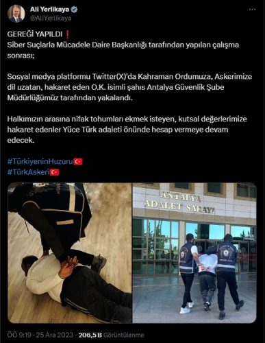 İçişleri Bakanı Yerlikaya: “Kutsal değerlerimize hakaret edenler hesap vermeye devam edecek”