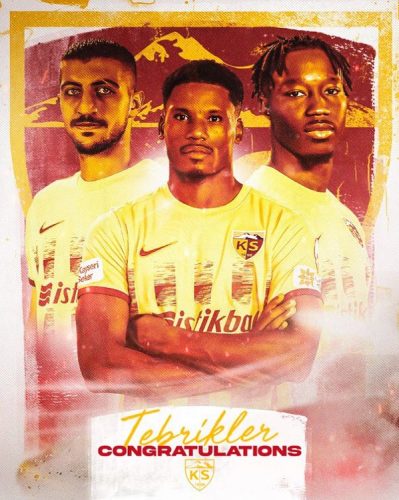 Kayserispor’da Afrika ve Asya Kupası maçlarına 3 futbolcu gidecek