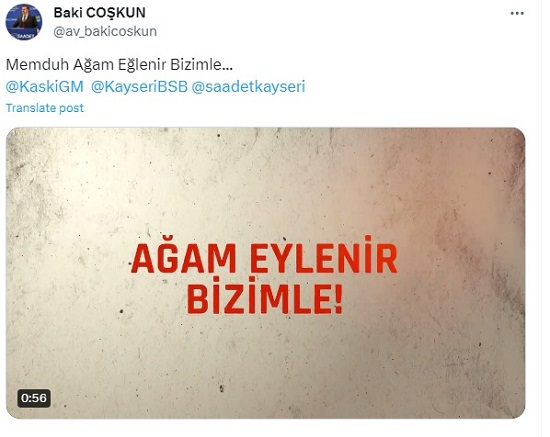 Saadet Partisi’nden Büyükkılıç çıkışı: “Memduh ağam eğlenir bizimle”