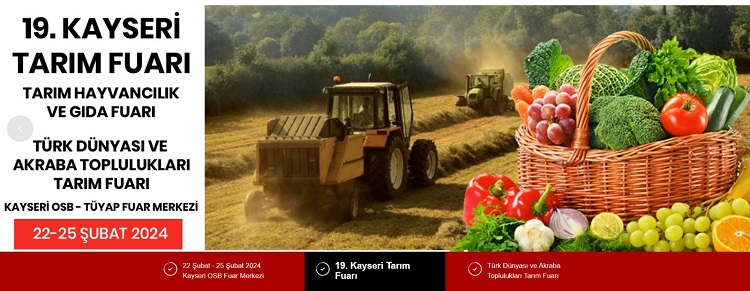19’uncu Kayseri Tarım Fuarı yarın başlıyor