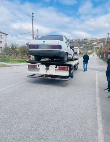 Drift atan sürücünün aracı trafikten men edildi