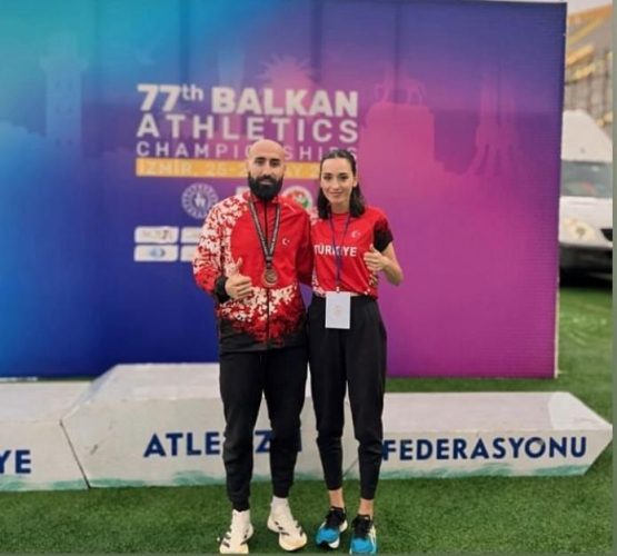 Balkan Atletizm yarışlarına Kayseri’den katılan Burcu Subatan’1’inci, Turgay Bayram 3’üncü oldu