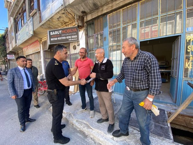 EMNİYET MÜDÜRÜ SANAYİ DE ESNAFLA BULUŞTU