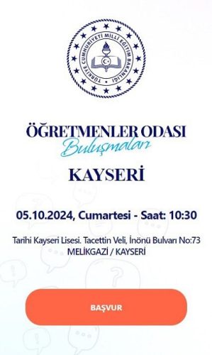 MİLLİ EĞİTİM BAKANI KAYSERİ’YE GELİYOR